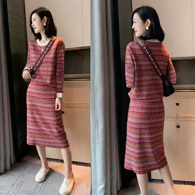 Sweet age-reducing suit skirt women's summer European station 2021 new European goods tide quality red small fresh two-piece set