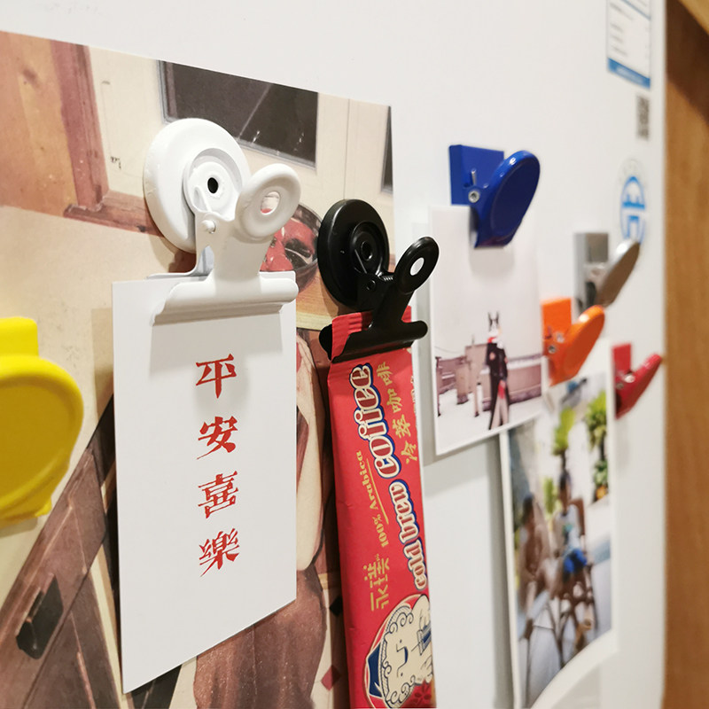 Iron Clamp Refrigerator Magnetic Positive Personality Creative Magnetic in Fan Household Decoration Kitchen
