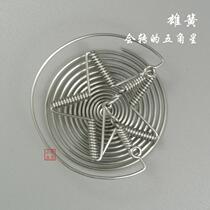 Rotating five-pointed star stainless steel grasshopper cheese gall spring male spring handmade
