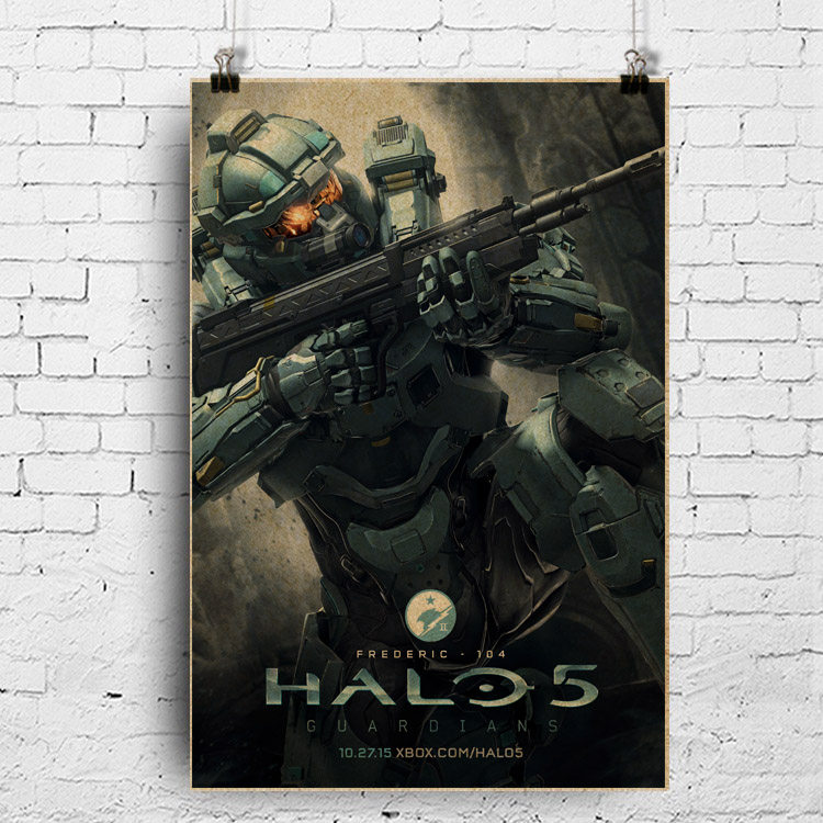 halo game poster character characters figure 40 * 60cm halo Fleide Fred retro kraft printed