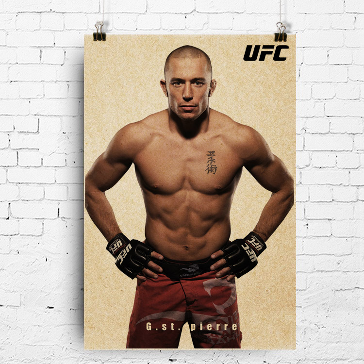 UFC poster Georges St. Pierre Georges St Pierre GSP Sport Gou Fighting Wall Chart Decoration Painting