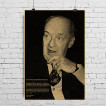 Vladimir Nabokov poster of Russian-American writer Lolita kraft paper retro