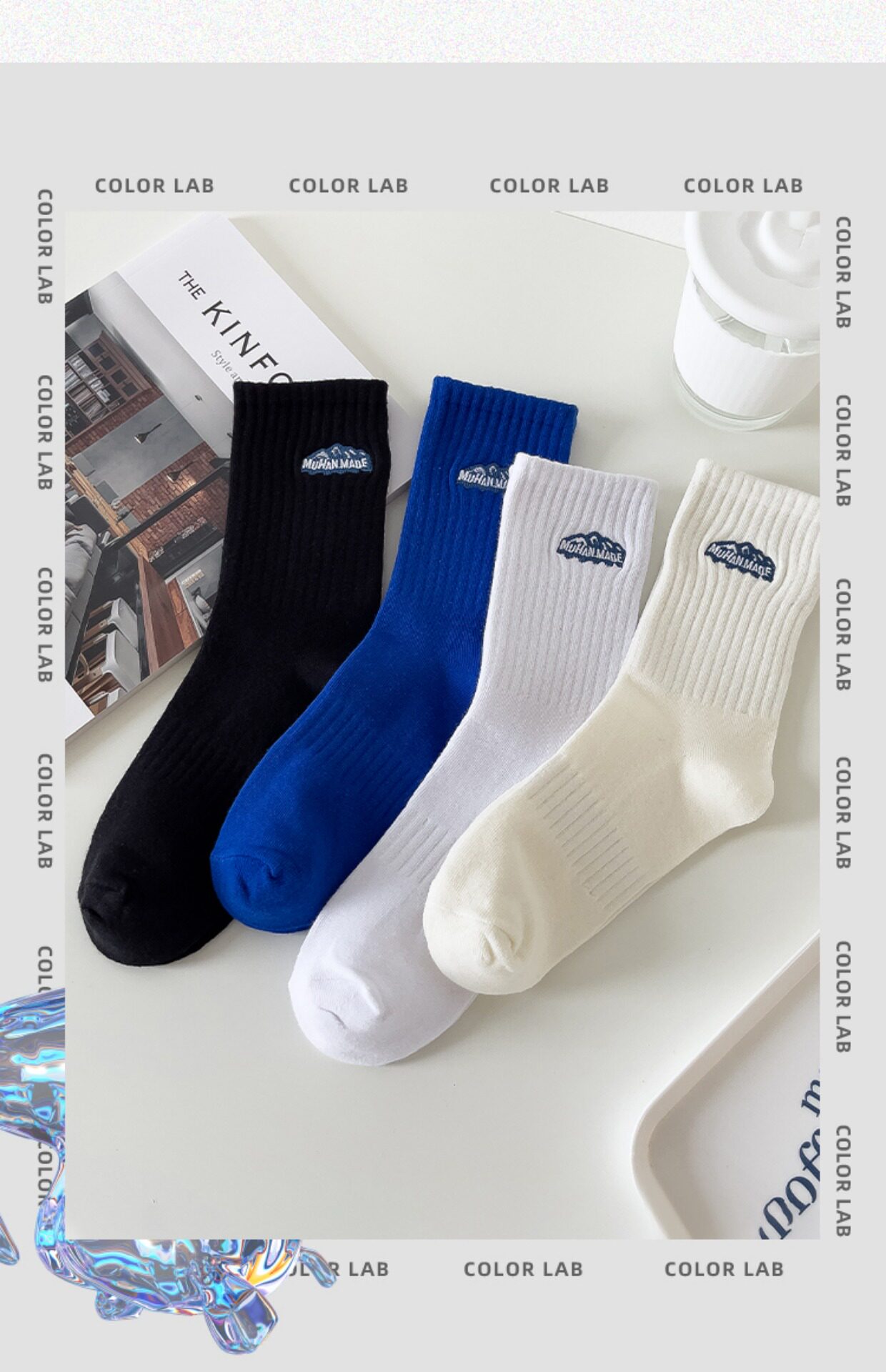 白色袜子女中筒袜夏款ins潮纯棉长袜女士夏季运动薄款男士长筒袜详情17