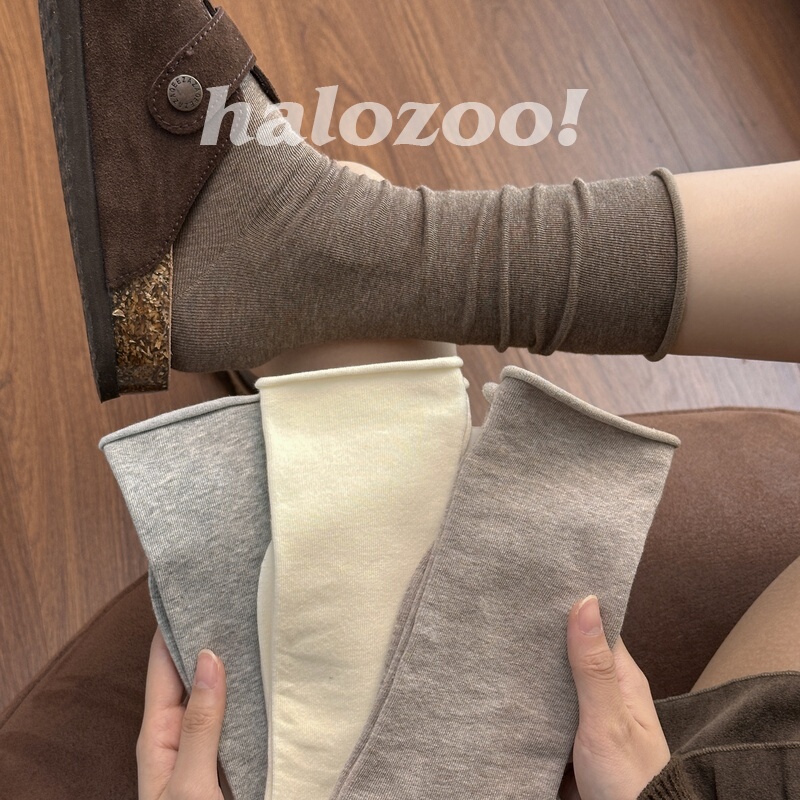 Melard Slouch Socks for Women, Pure Cotton Mid-Calf Socks, Autumn and Winter Khaki Color, Paired with Birkenstock Shoes, Seamless Gray-Brown Color Melard Slouch Socks for Women, Pure Cotton Mid-Calf Socks, Autumn and Winter Khaki Color, Paired with Birkenstock Shoes, Seamless Gray-Brown Color