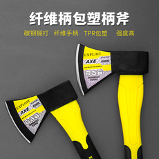 Плотничный топор 木工专用斧头家用劈柴户外镐斧砍树伐木包塑消防战斧砍骨头小斧子