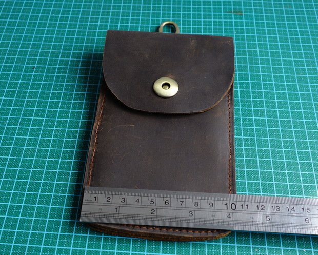 Túi da điện thoại thủ công tinh khiết túi đôi thắt lưng túi da siêu mỏng dọc 5,5 / 6 / 6,28 inch túi điện thoại di động - Túi điện thoại túi vải đựng điện thoại