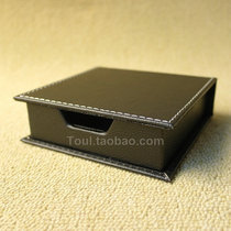 Note paper box leather desktop office storage supplies note note notice note draft pad note pad note holder