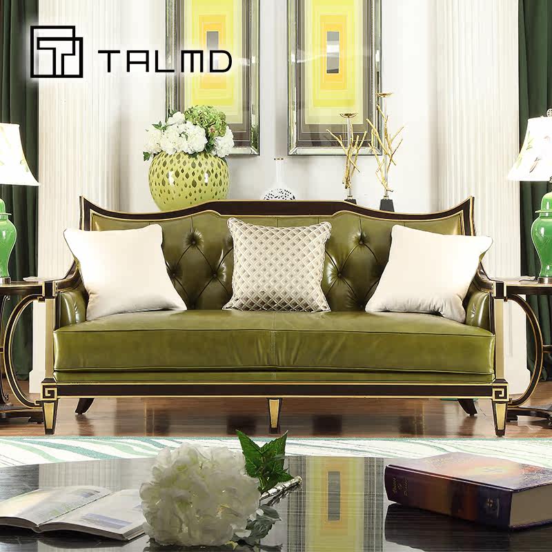 TALMD Tumai Living room Calf Leather Sofa Brief solid wood Mobile High Slacker Chair Fabric Size Customizable