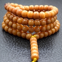 Tibetan weathered yellow brown Bodhi root barrel beads 108 Bodhi Buddha beads beads rosary bracelet