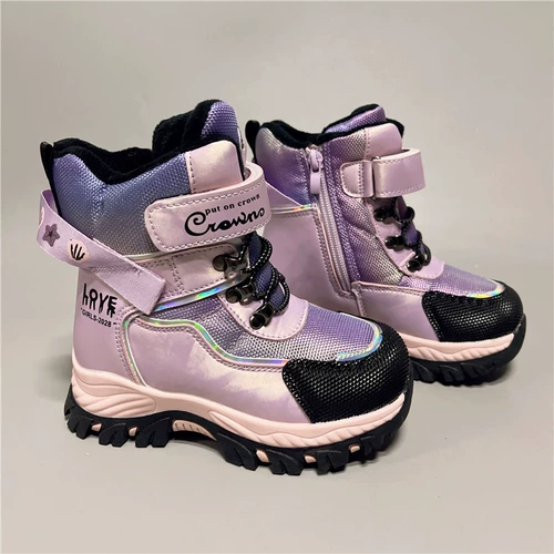 Удерживающие тепло зимние детские нескользящие короткие сапоги