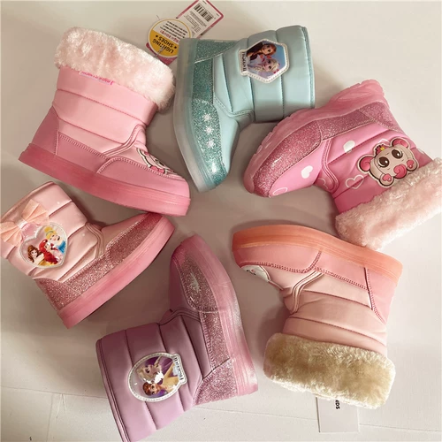 Детские короткие сапоги, флисовые удерживающие тепло туфли