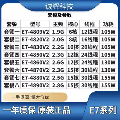Intel E7-4820 4830 4850 4860 4870 4880 2890 4890V2 roadmap CPU