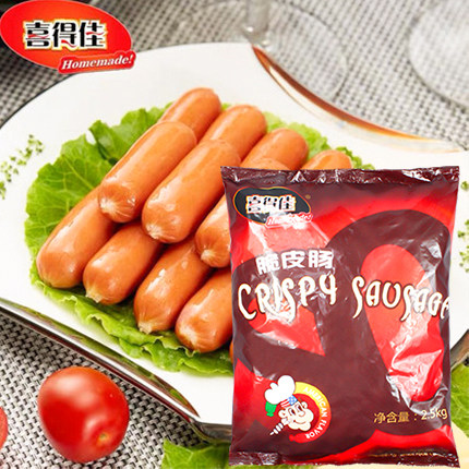 Crisp sausage with a mouthful of 2 5kg Heinea crisp fresh meat sausage Sausage Barbecue Meat Kennel Commercial
