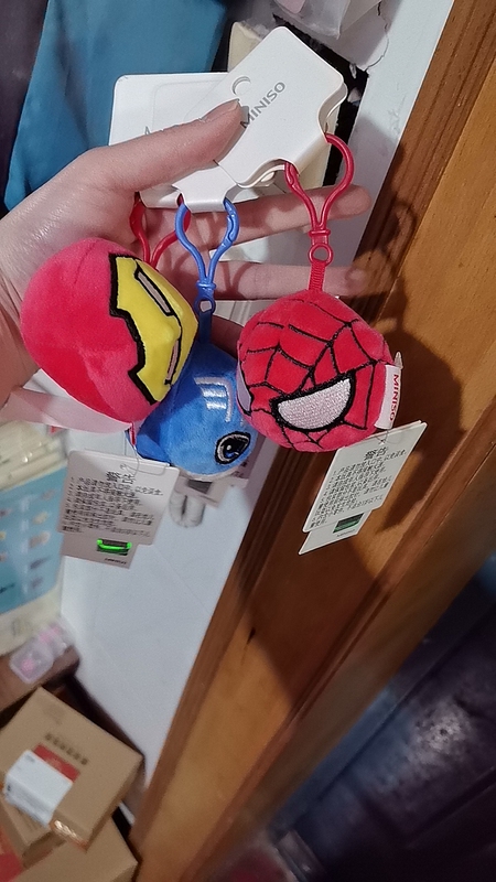  Miniso Marvel Q-Version Pendant Keychain Key Ring Iron Man Thor Captain America Black Panther