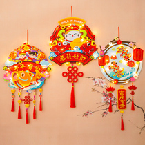 Non-cutting New Years happy door-hanging wall hanging Non-Woven Hand-made diy material bag