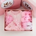Hộp quà mùa đông cho bé trăng rằm trăm ngày mùa đông clip cotton sơ sinh dày nữ công chúa bộ quà tặng set quà sơ sinh đẹp Bộ quà tặng em bé