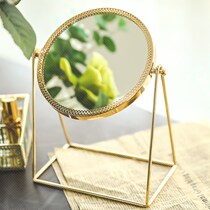 New portable mirror mirror folding mirror desktop cosmetic mirror small round mirror cosmetic mirror female portable small mirror with body Mirror