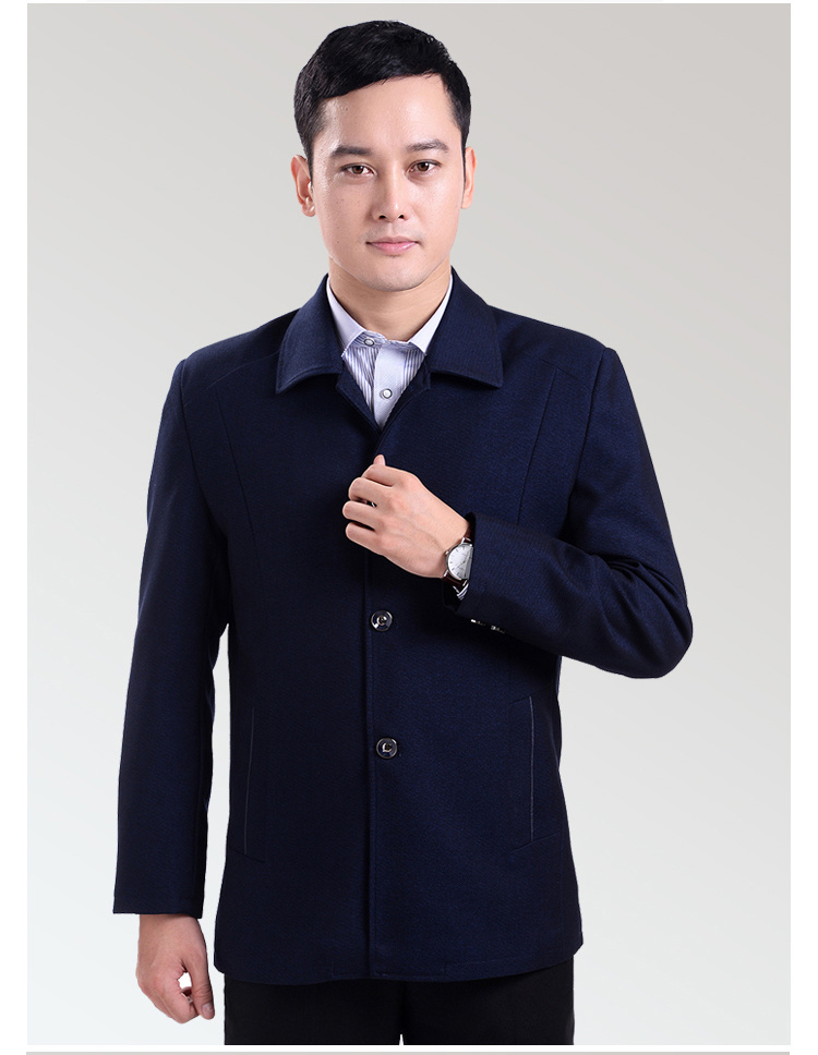 Mùa xuân và mùa thu nam Giới trung niên giản dị Áo khoác lửng nam trung niên dành cho nam Trung niên Áo khoác nam áo khoác vest nam