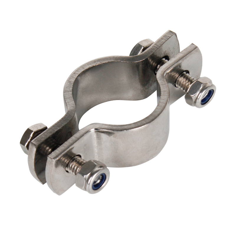 304 stainless steel snap pipe bracket Flat pipe clip shankless fixing clip Hoop pipe clip Fastening code pipe card