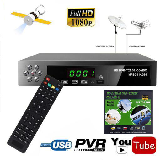 DVB-T2 DVB-S2COMBO MPEG4 DIGIGAL RECEIVER USB WIFI TV BOX