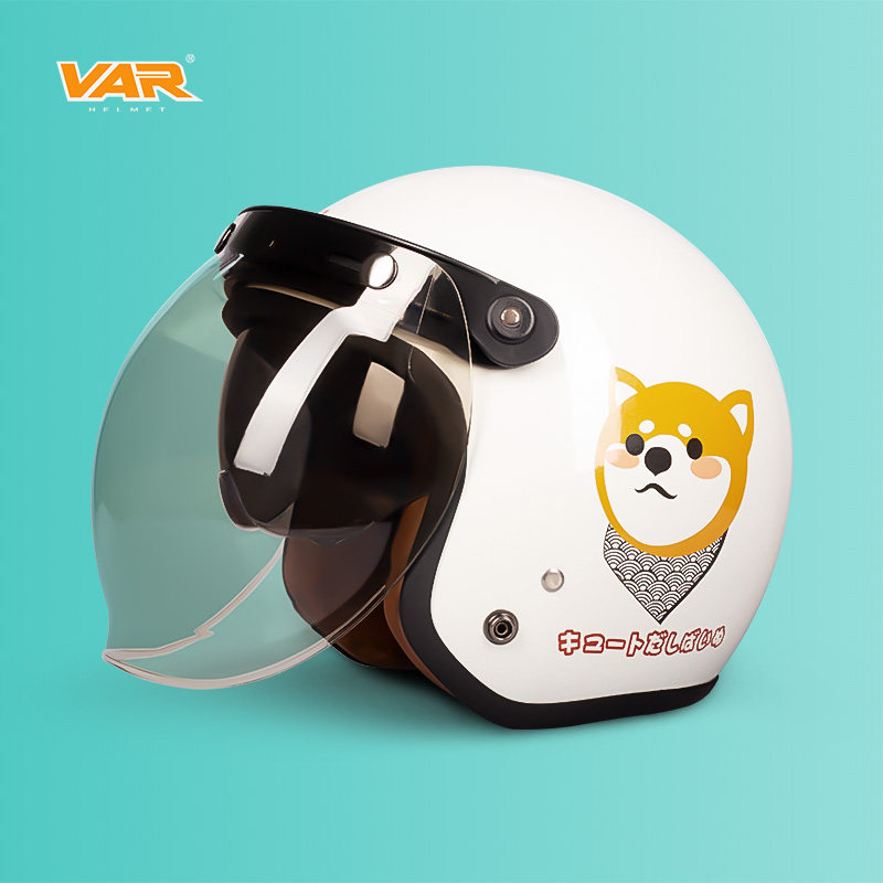 VAR Tchaidog Electric Car Electric Safety Helmet Grey Haremen Summer Sun Protection Cute Korean Version Women Locomotive Safety Helmet