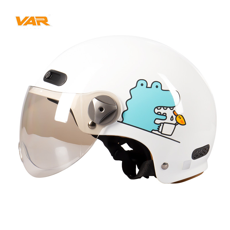 VAR electric vehicle animal helmet gray male four seasons universal lightweight autumn and winter 3C half helmet female helmet