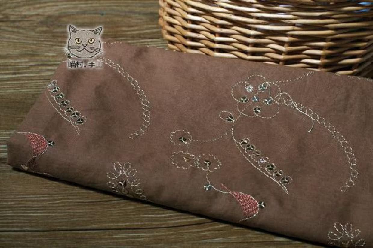 Đặc biệt cung cấp giải phóng mặt bằng cotton thêu sequin cotton vải mùa hè DIY DIY vải vải nửa vải quần tây nữ đẹp