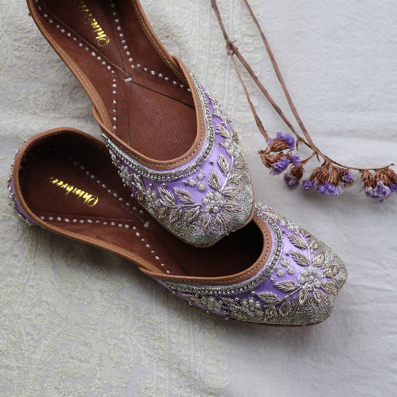 Lilac I Fairy-Like Purple Embroidered Heavy-Duty Flat Shoes for Women, Comfortable, Breathable, Soft-Soled, Non-Slip Single Shoes