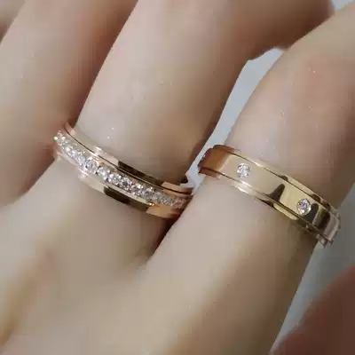 Imei diamond gold diamond ring 18K gold pair ring diamond ring men and women couples custom pair ring wedding ring