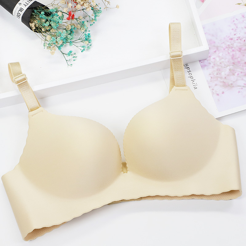 Bóng một mảnh mỏng tách điều chỉnh womens thép miễn phí đồ lót đỏ áo ngực sexy thu thập da giai điệu AB