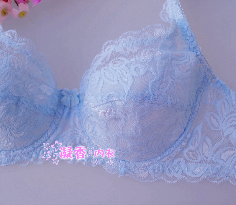 V-loại siêu mỏng đầy đủ cup thoải mái thở nhỏ màu trắng sexy ren ladies đồ lót áo ngực tập