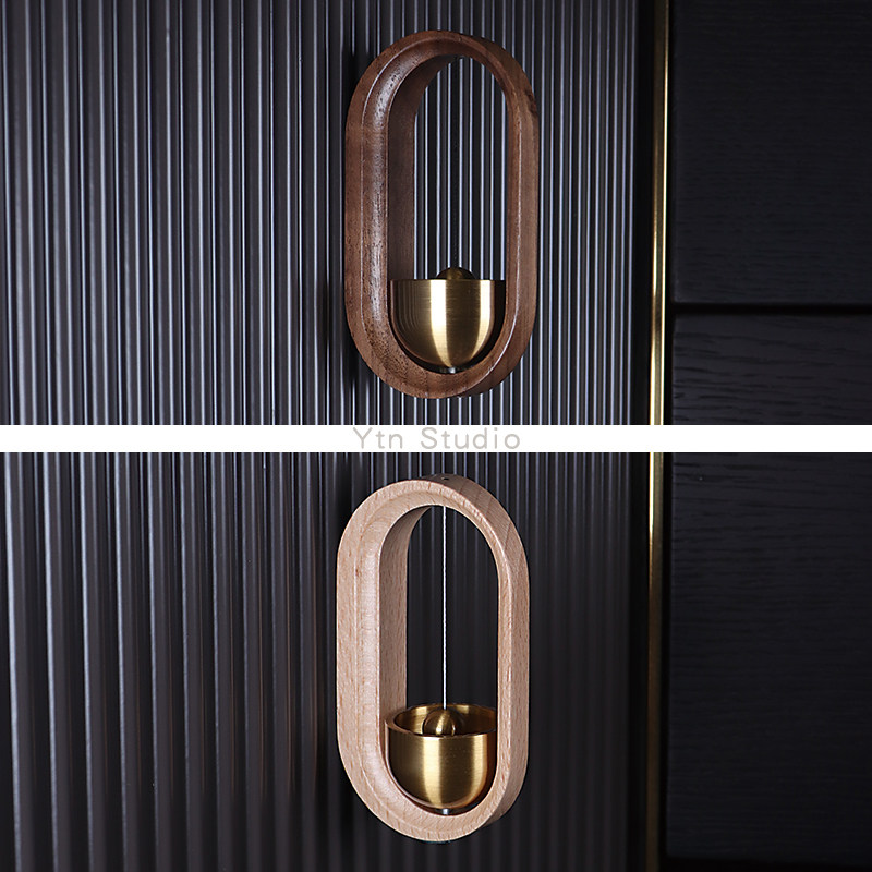 Japanese wind chime magnetic door bell bumper refrigerator sticker shop door opening prompt into the house copper bell housewarming ceremony decoration
