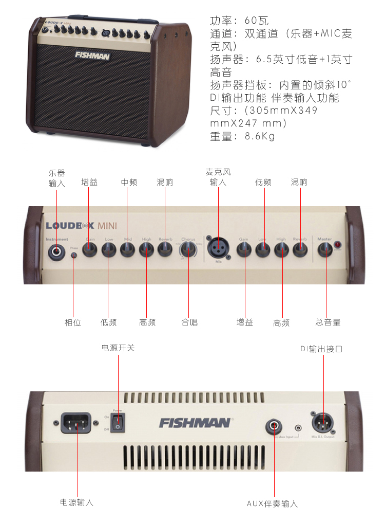 Người cá Ngư dân Loa Lớn Hộp âm thanh gốc âm thanh Qinqin 60W Hiển thị loa - Loa loa loa lg xboom go pl7