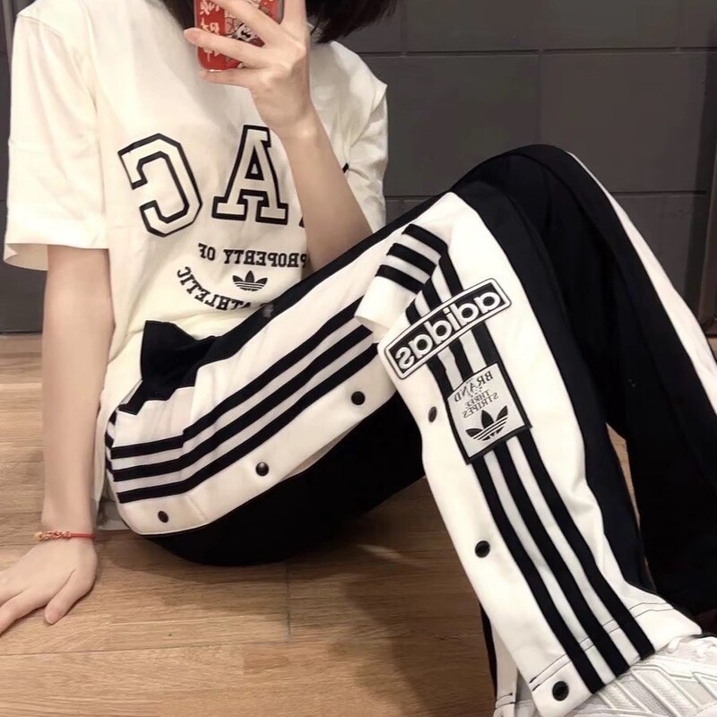 Adidas/Adidas Genuine Trefoil Women's Side Slit Sports Casual Straight Pants Iu2519