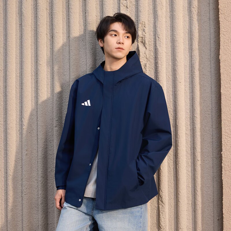 Adidas Adidas Jacket Men's 2026 Spring New Sportswear Loose Hooded Loose Jacket Kw0692
