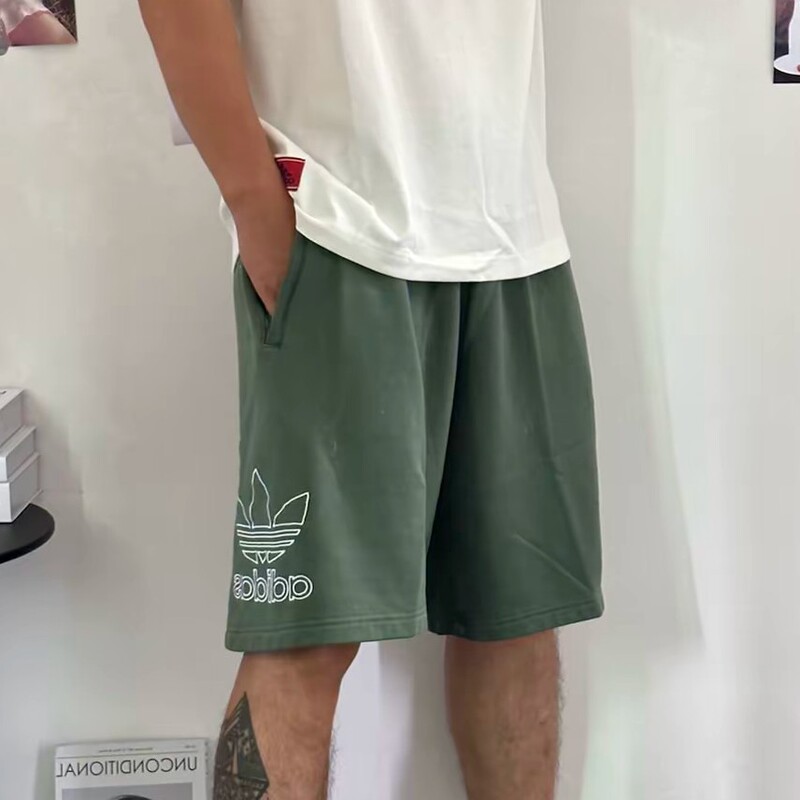 Adidas Adidas Trefoil Sports Shorts Men's Summer New Knitted Cotton Shorts Ir8004