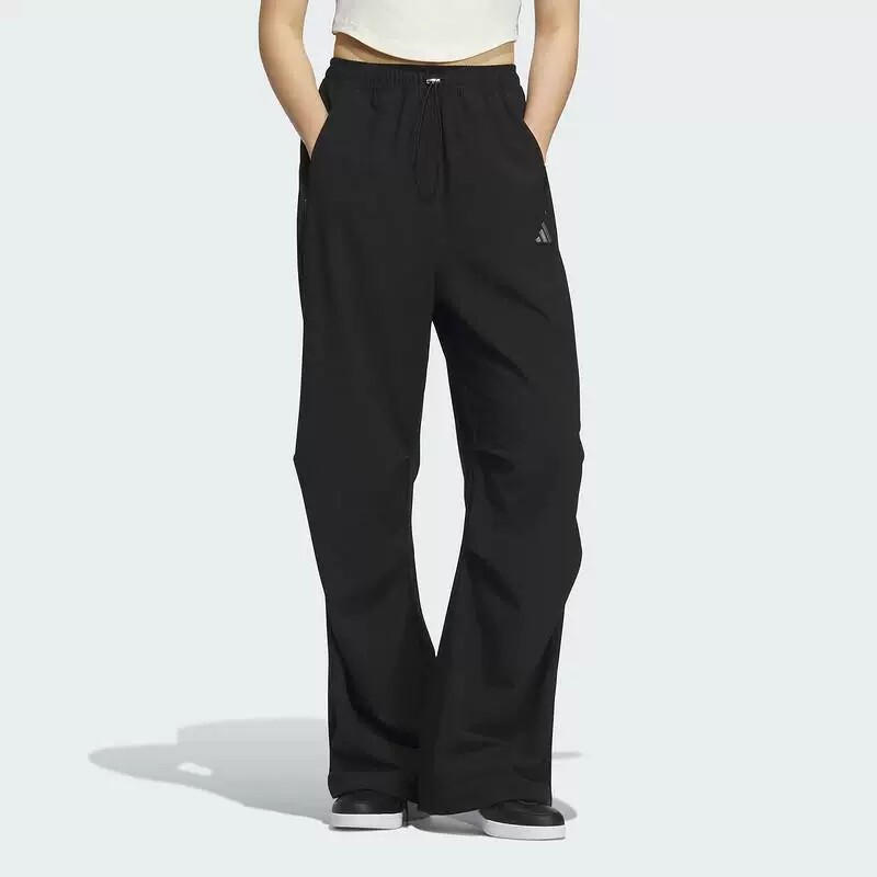 Adidas 2026 Summer Women's Woven Long Pants Quick-Drying Cool Loose Sports Casual Parachute Pants Kc1489 Adidas 2026 Summer Women's Woven Long Pants Quick-Drying Cool Loose Sports Casual Parachute Pants Kc1489