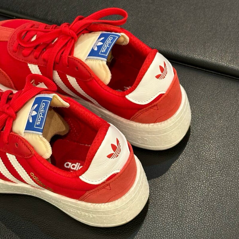 Adidas Trefoil Men's and Women's Sports Casual Shoes City Rnr Low-Top Casual Retro Red Genuine Ji0835