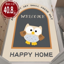 Oval floor mat entrance mat entrance mat entrance carpet cartoon simple household non-slip mat erasable