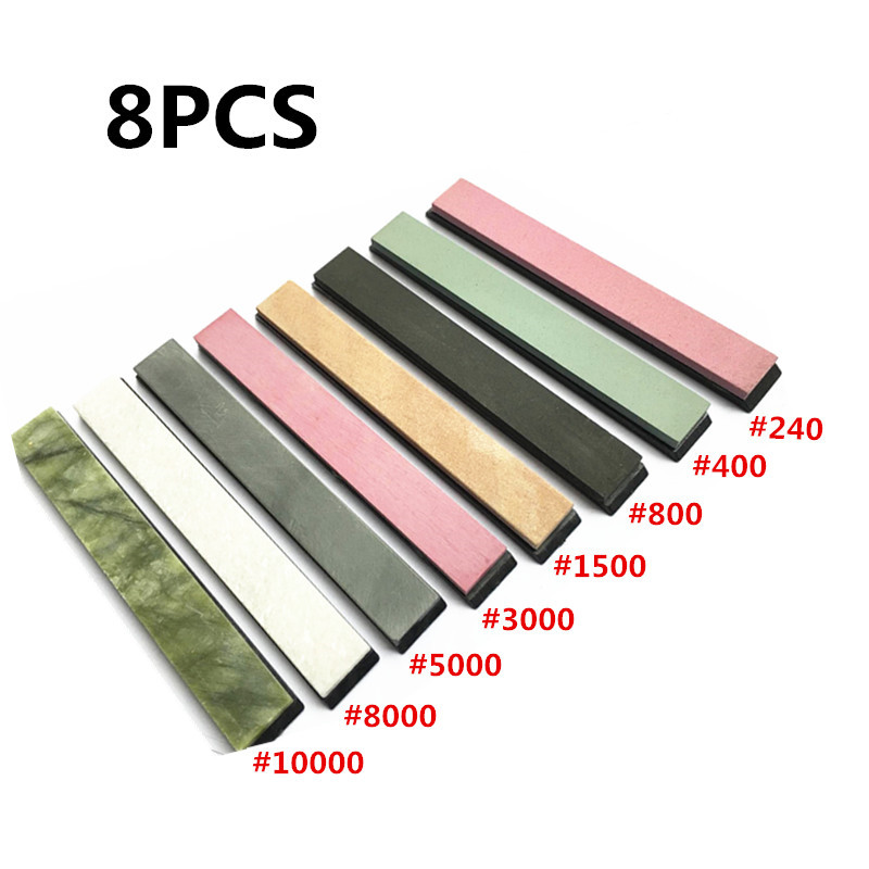 8 combined fixed angle sharpening machine grinding knife stone ruby oil stone combined household grinding stone 150X20X5 mm-Taobao