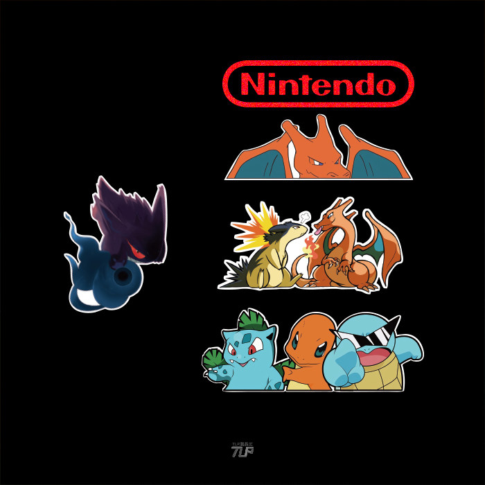 TLP Set Up Amazing Baby Treasure Dreammouth Bag Demonic Pokemon Spray Fire Dragon Nintendo Reflective Patch Paper