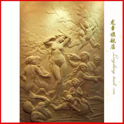 Shanghai Longzhang sandstone European-style relief mural background wall clubhouse bath decoration painting-The birth of Venus