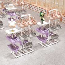 Underwear side hanging display rack shorts bra adjustable display multi-layer shelves clothing island double-sided shelves