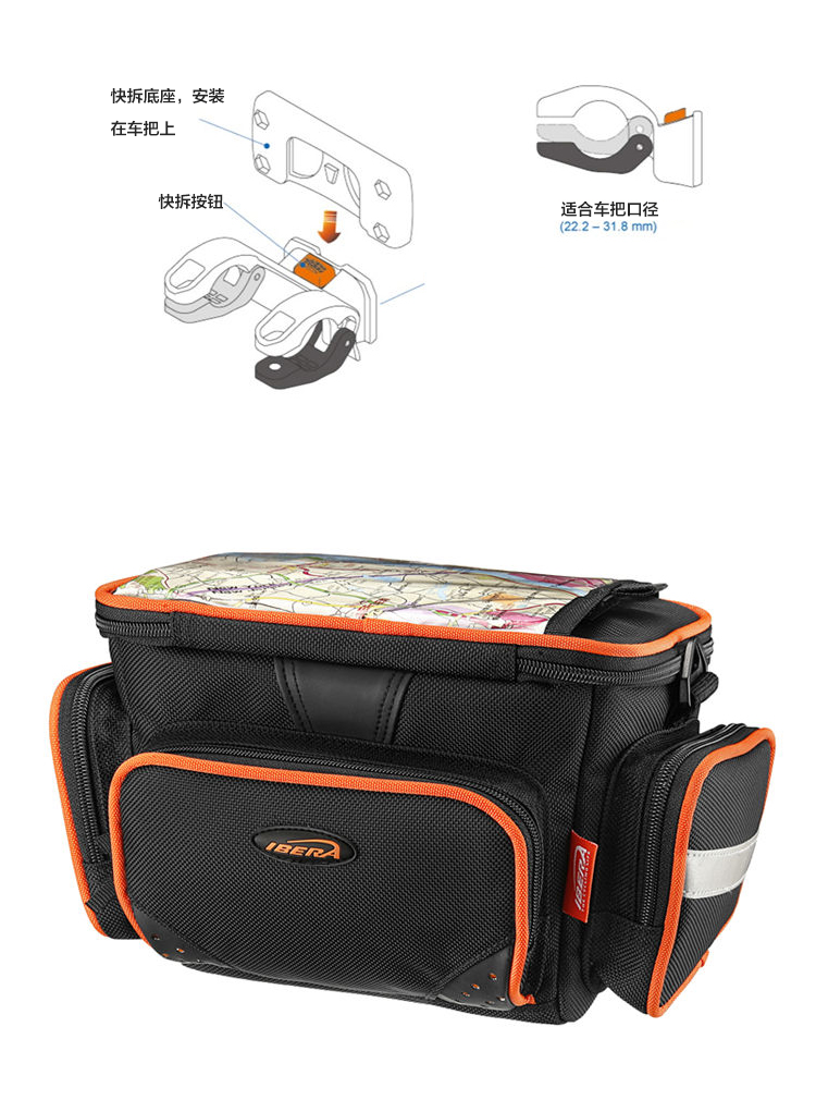 Sacoche pour vélo mixte IBERA - Ref 2232701 Image 6