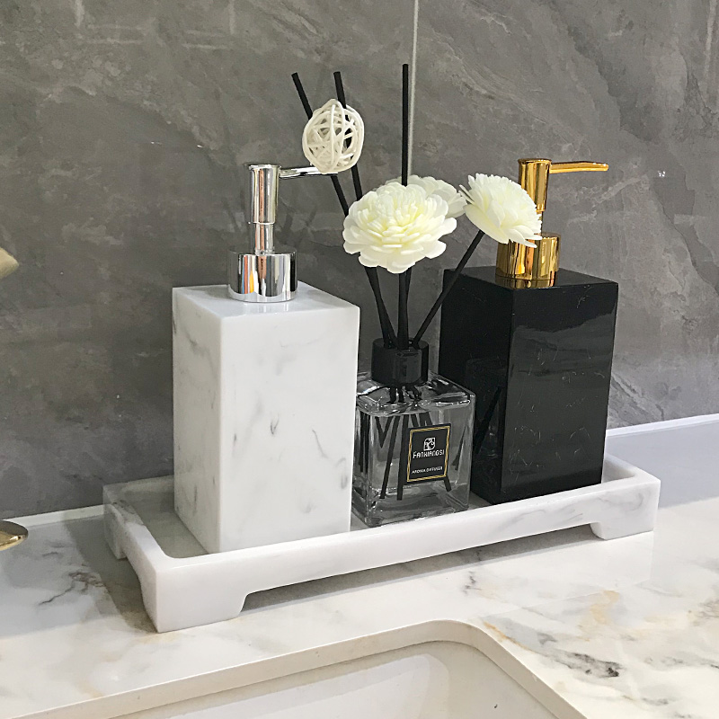 Light luxury hand sanitizer bottle creative hotel bathroom lotion bottle beauty shop shampoo shower gel bottle tray