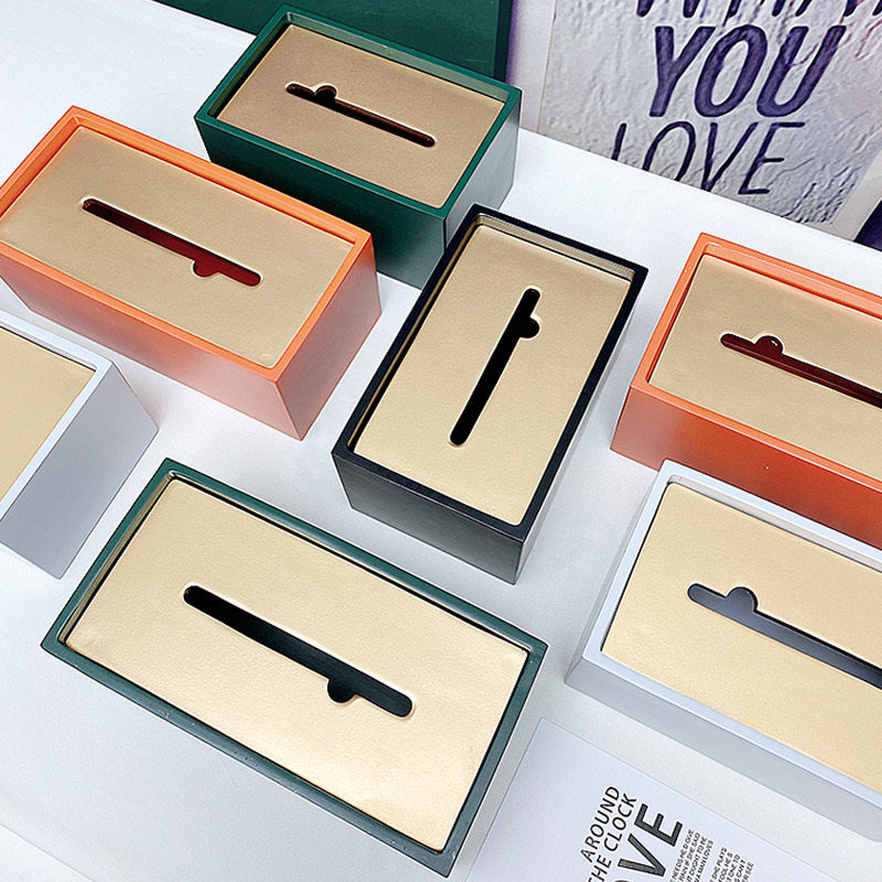 Light Lavish Creative Paper Towels Box Bedroom Living Room Minimalist Home Tea Table Napkins Paper Cramps Modern Hotel Toilet Paper Box