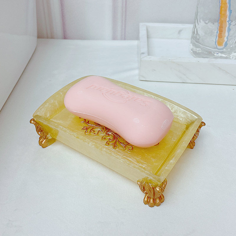 Soap dish European soap dish creative drain fashion resin soap dish hotel soap dish handmade soap dish bathroom accessories