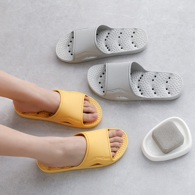 Leaky sandals and slippers women's summer bath bathroom slippers non-slip hollow quick-drying hole shoes men's indoor anti-foot odor shoes
