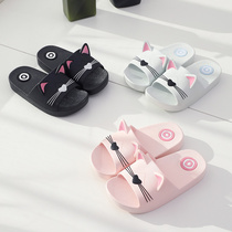 Childrens slippers 3-5-7 years old girl Summer indoor cute cartoon cat home bathroom non-slip sandslippers boy 8