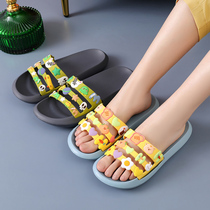 Slippers ins Wind bedroom dormitory female summer mute Korean students Harajuku wind Sanya holiday slippers lovers tide